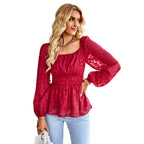 Blouse met pofmouwen voor dames