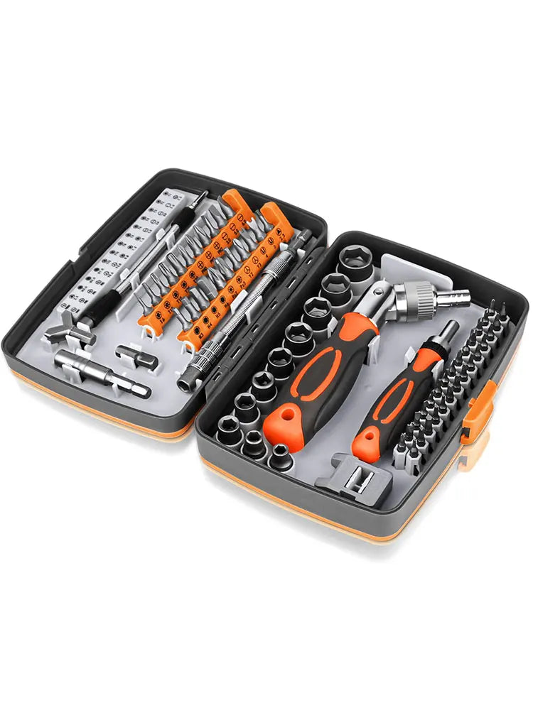 68-in-1 ratsleutelschroevendraaierset met magnetische bits & verlengstuk