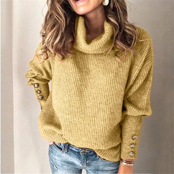 Sweater met knoopjes voor dames