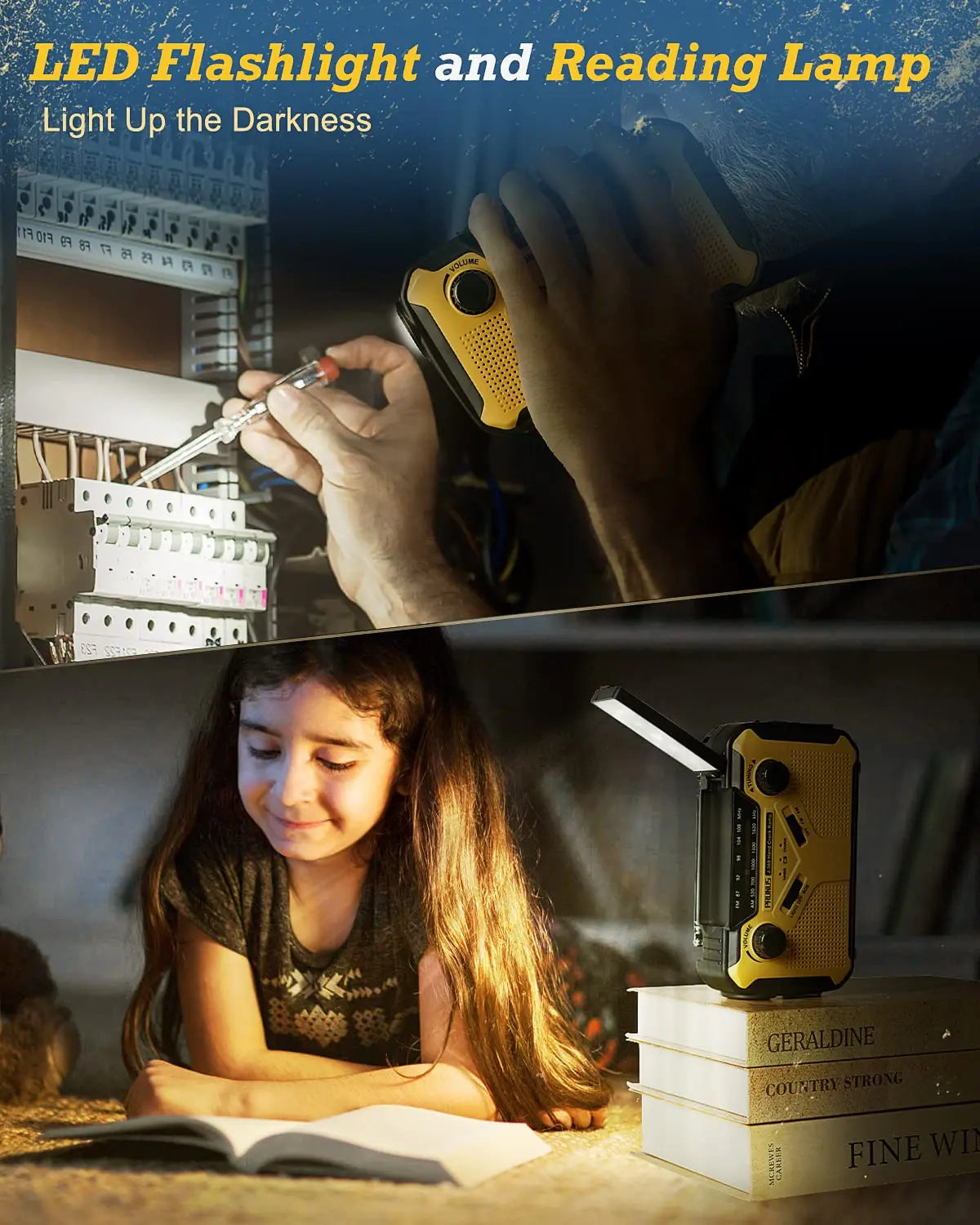 Multifunctionele noodradio met oplaadopties