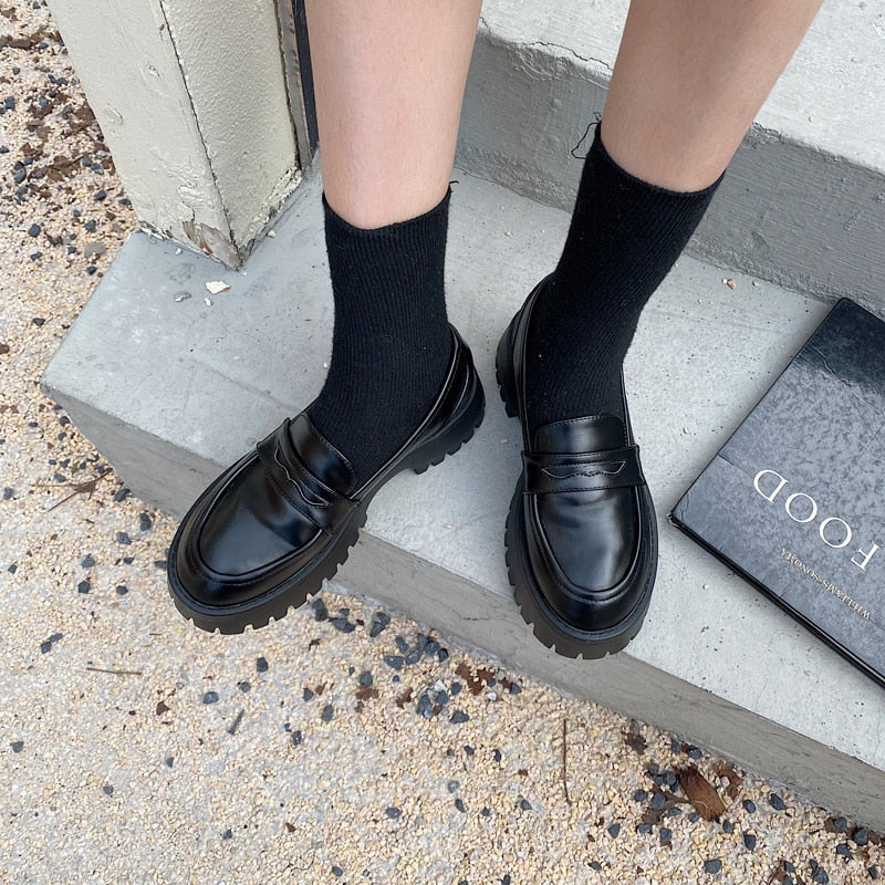 Platform loafers voor dames