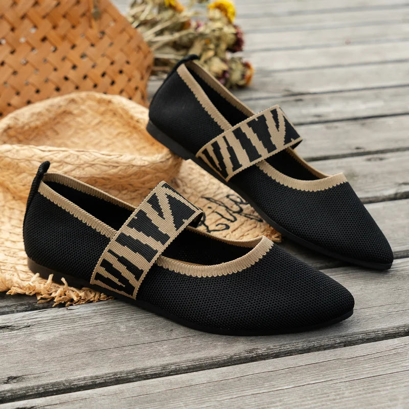 Dames zomerschoenen met spitse neus