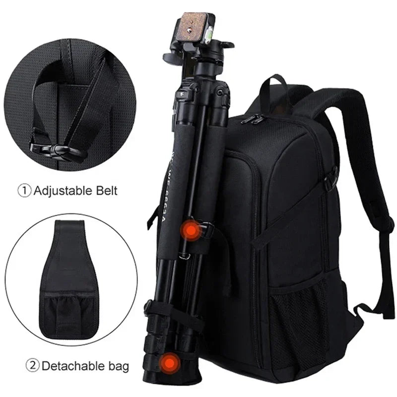 Oxford camera rugzak met multi-compartment opslag