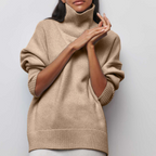 Zachte oversized dames coltrui