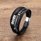 Lederen armband – Weaved bracelet
