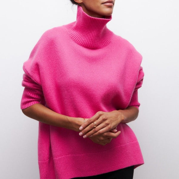 Zachte oversized dames coltrui