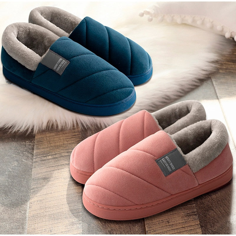 Warme winterpantoffels met imitatiebont