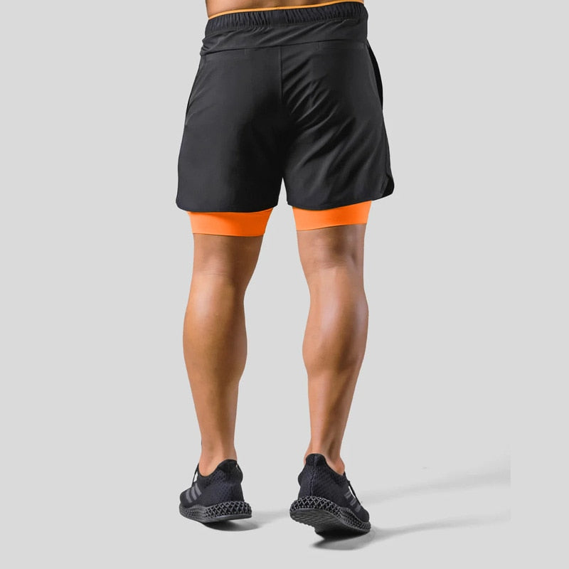 Berkan | 2-in-1 sportshort met binnen- en buitenzak