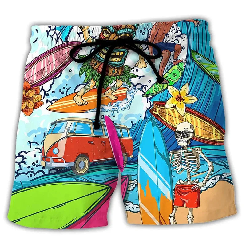 Heren zwemshort met graffiti print