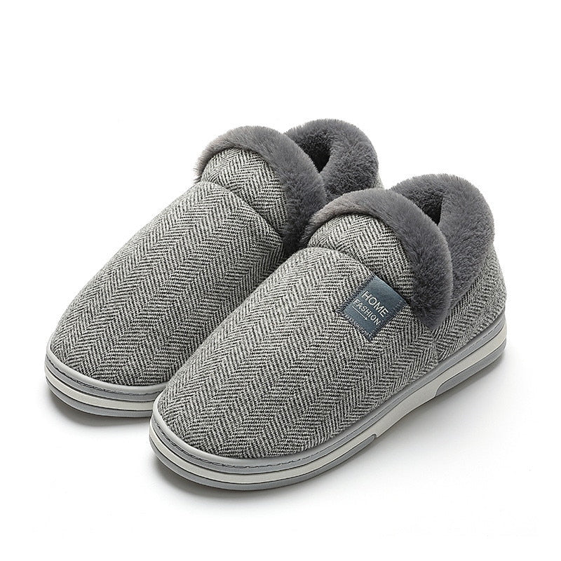 Warme winterpantoffels met imitatiebont