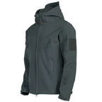 Heren tactische winddichte softshell jas met capuchon