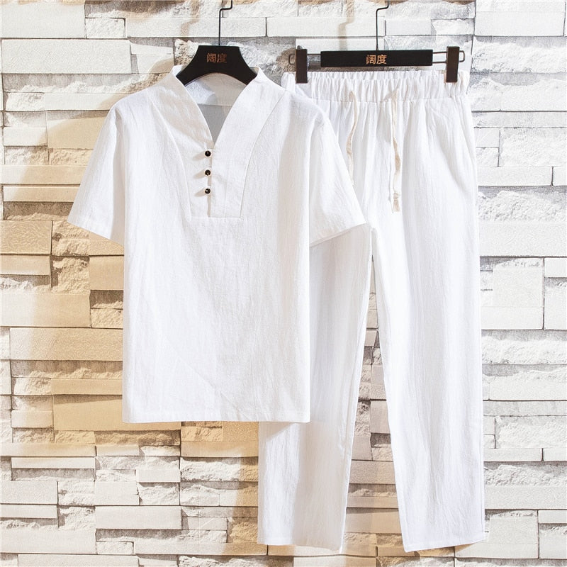 Marlon | Linnen herenset met shirt en broek