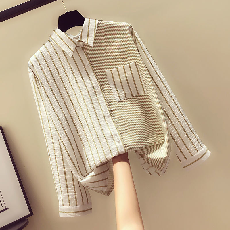 Blouse met krijtstrepen voor dames