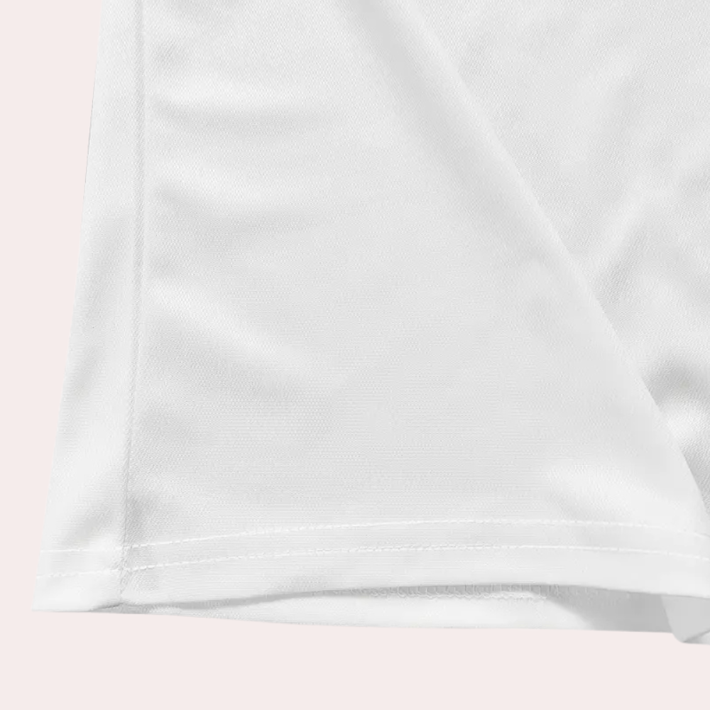 Bedrukte witte polo voor heren