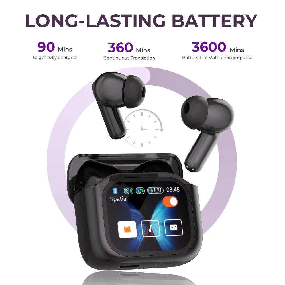 Touchscreen vertaalhoofdtelefoon met noise cancelling
