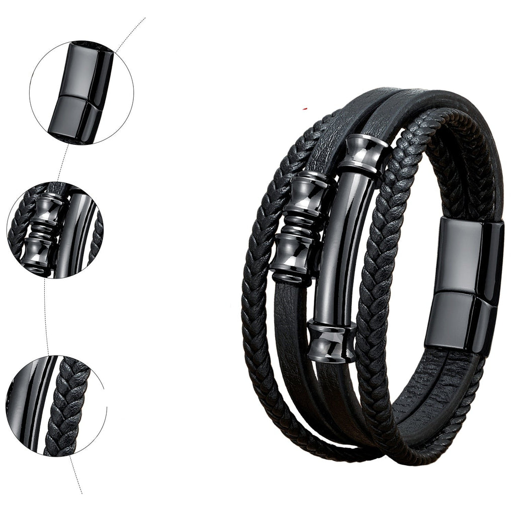 Lederen armband – Weaved bracelet — afbeelding 9