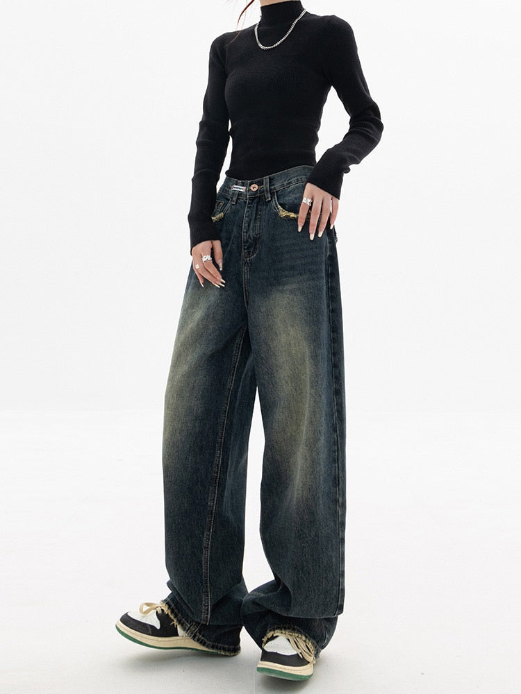 Y2K vintage baggy dames jeans