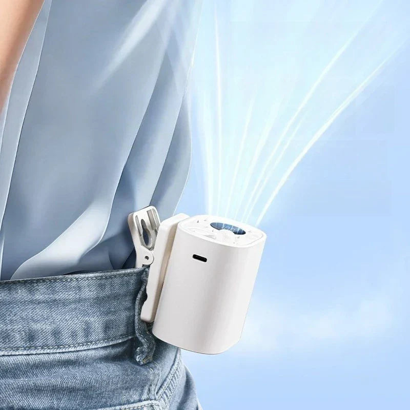 Hipacool draagbare auto clip ventilator met 360° rotatie & 100 snelheden