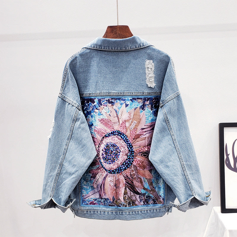 Oversized dames spijkerjasje
