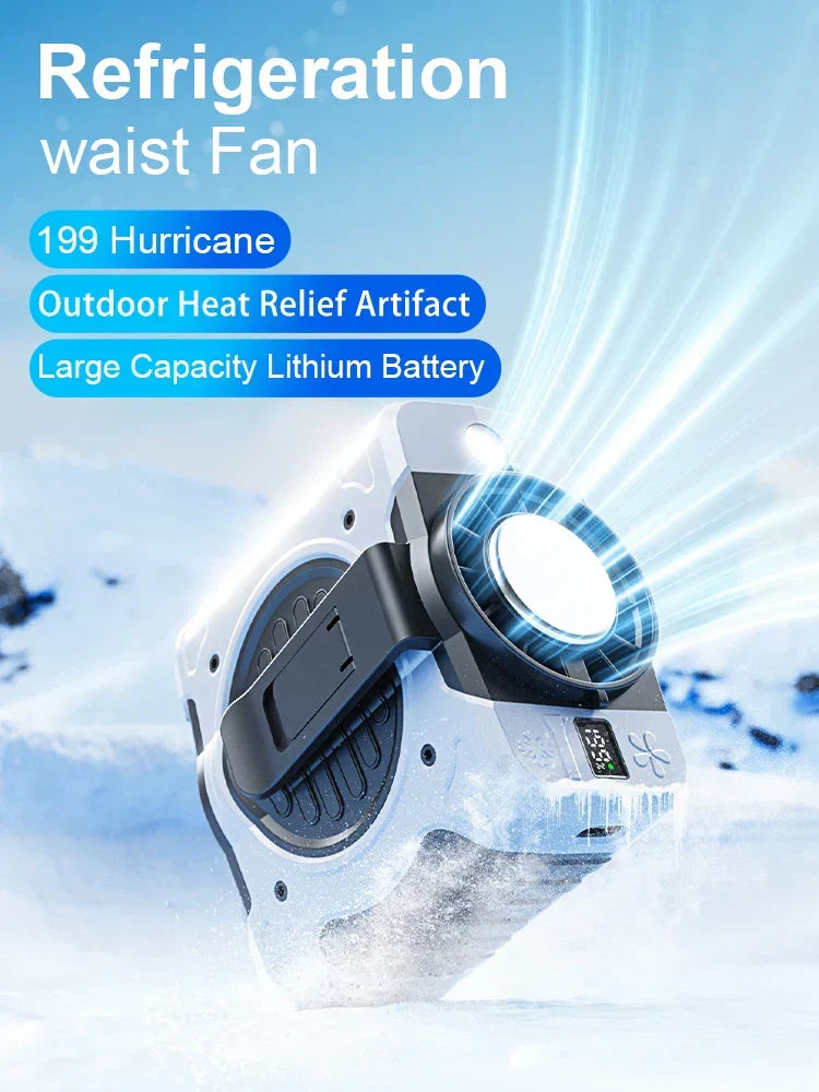8000mAh heup clip ventilator met koeling & 199 snelheid instellingen