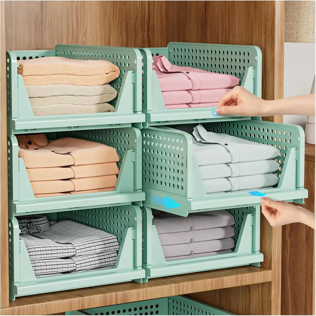 5-Pack stapelbare vouwbare kastopbergdozen