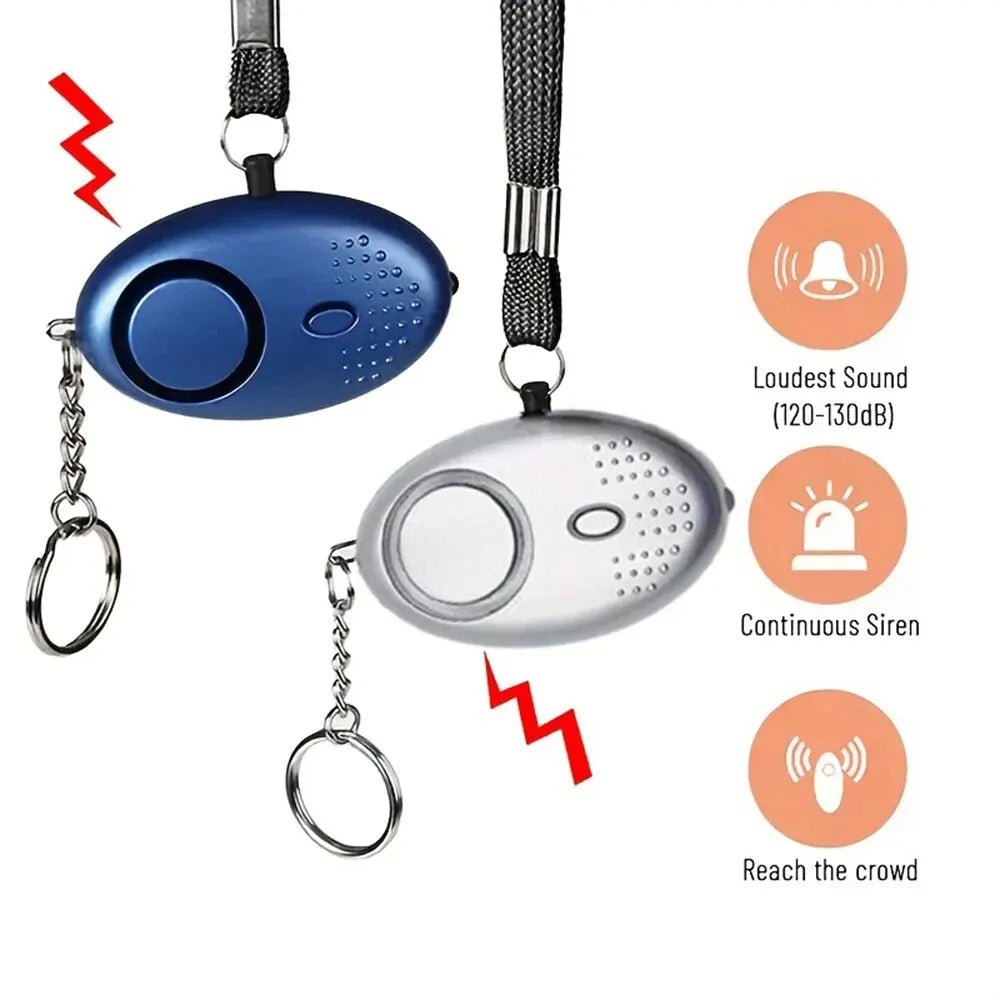Persoonlijk veiligheidsalarm met LED-lamp (130 db)