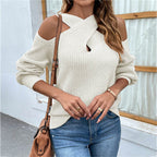 Twee strap shoulder trui voor dames