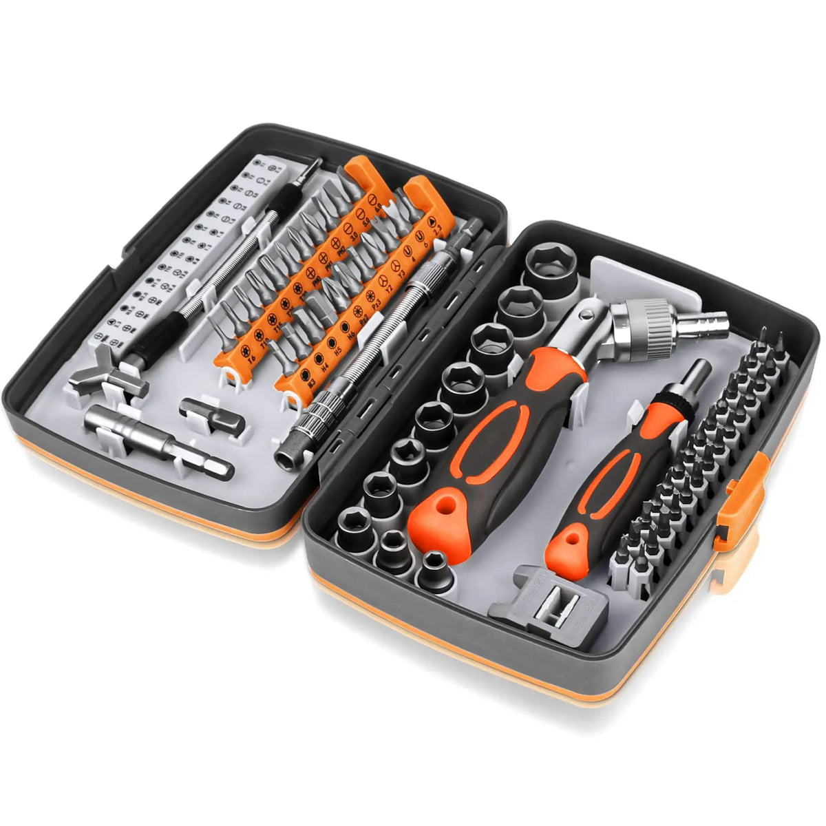 68-in-1 ratsleutelschroevendraaierset met magnetische bits & verlengstuk