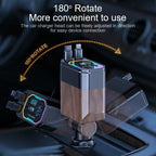 120W 4-in-1 opvouwbare auto oplader met USB-C & sigarettenaansteker adapter