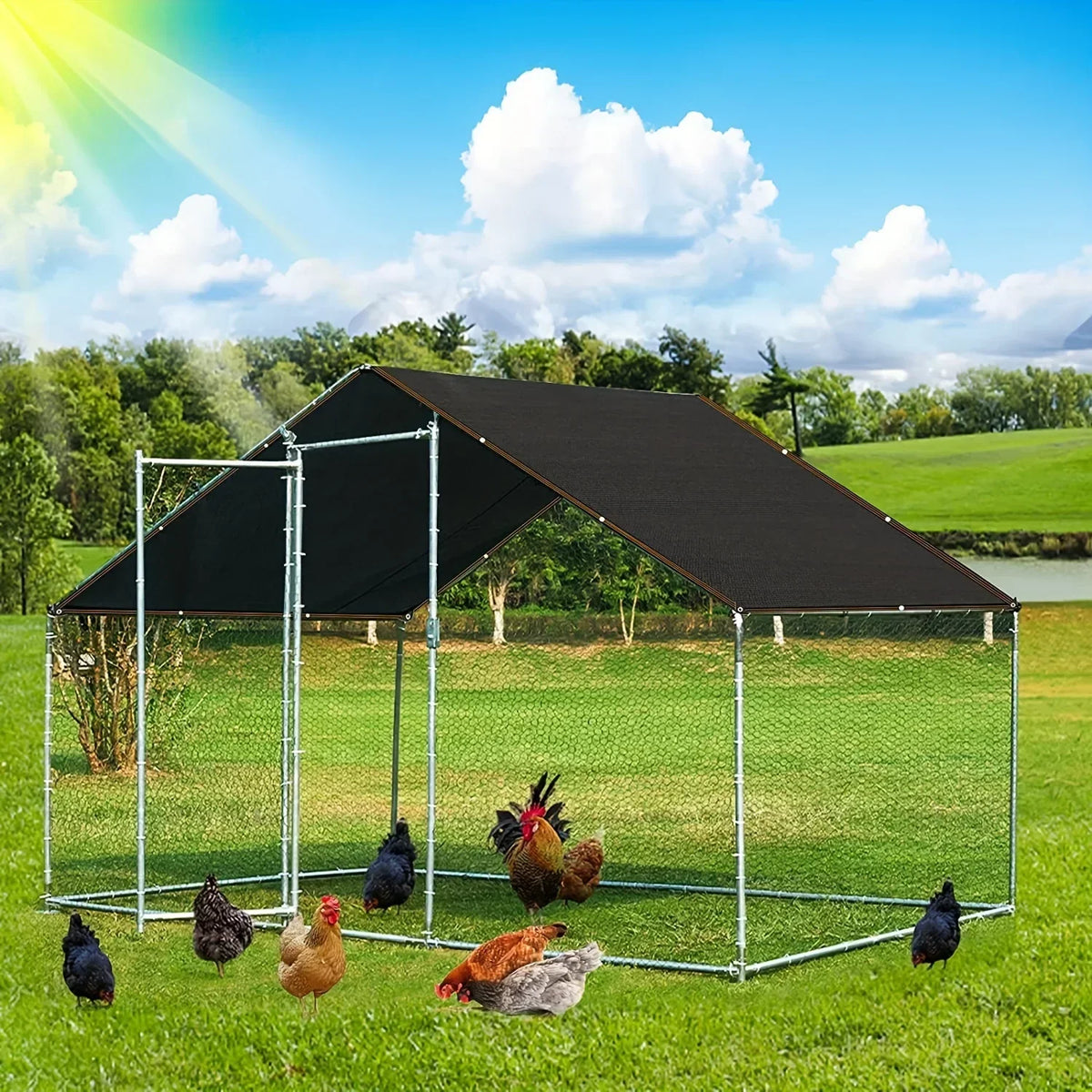 Zwarte schaduwdoek mesh bedekking