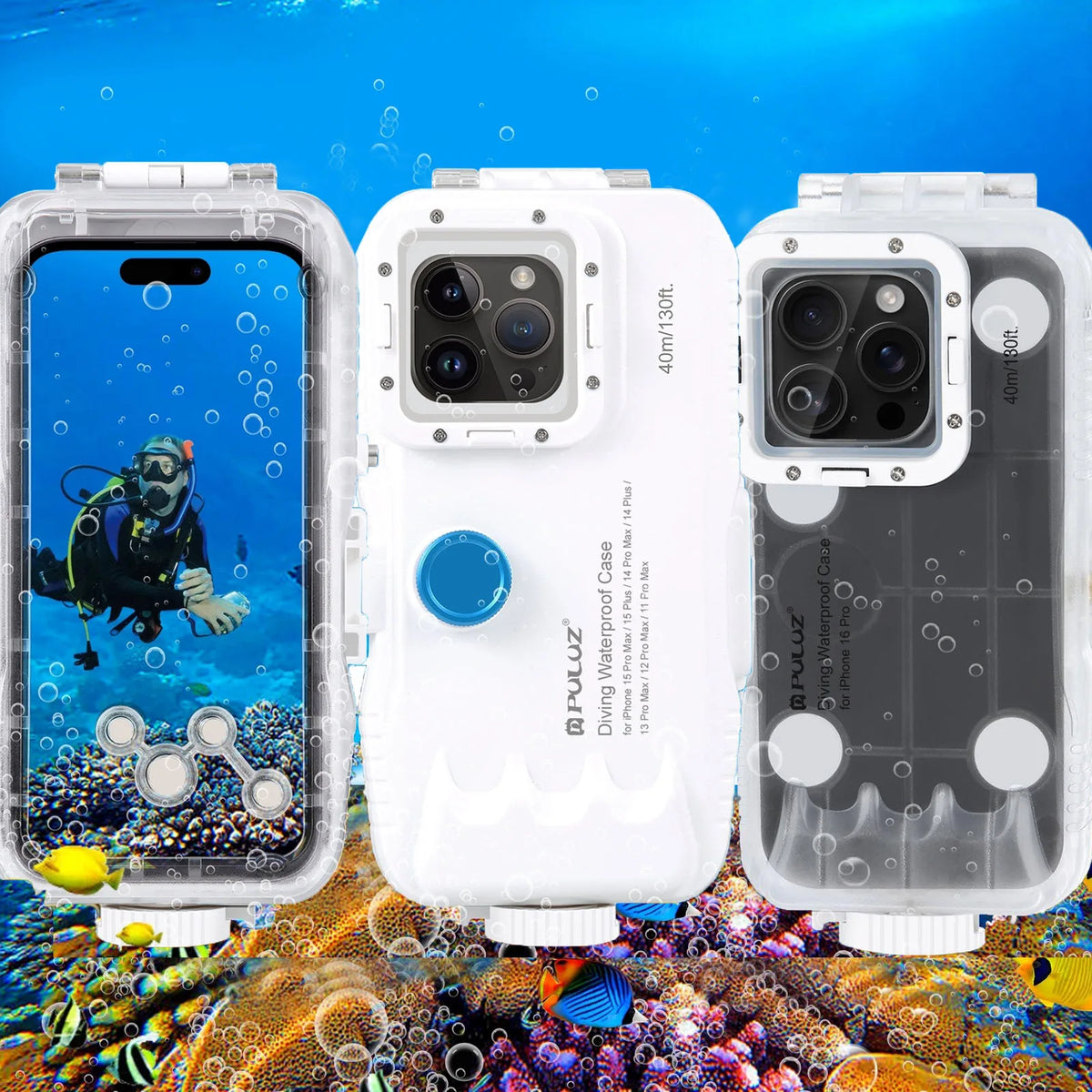 Duikbehuizing voor iphone met 40m dieptebescherming & touchbediening
