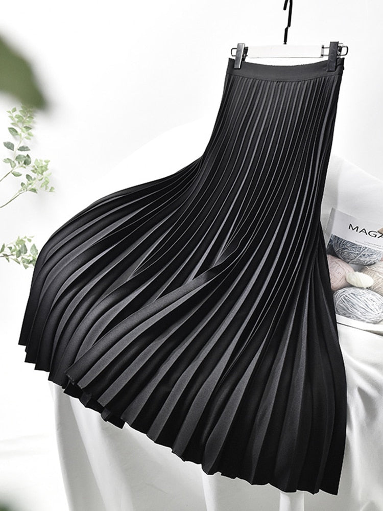 Hoge taille plissérok