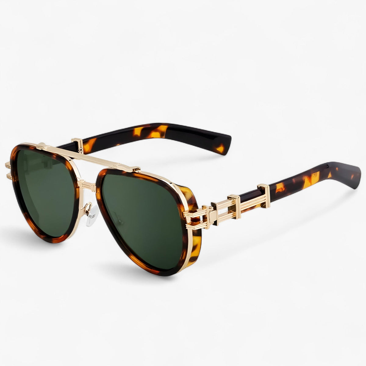 Oversized steampunk zonnebril met gepolariseerde glazen
