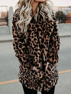Panterprint dames winterjas