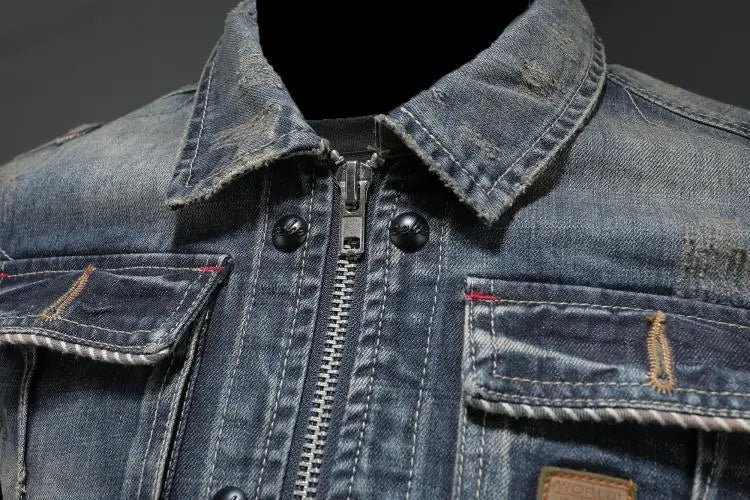 Retro jeansjack in vintage stijl