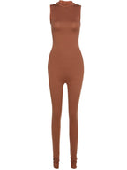 Skinny workout jumpsuit voor dames