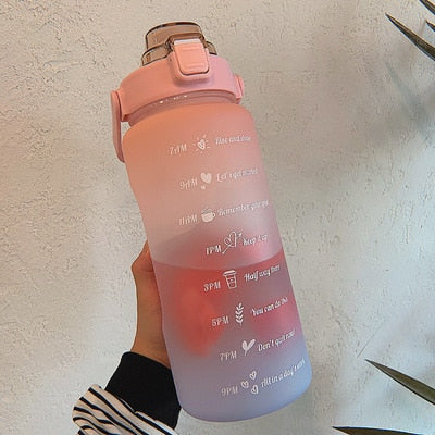 2L motiverende waterfles met tijdmarkeringen — afbeelding 8