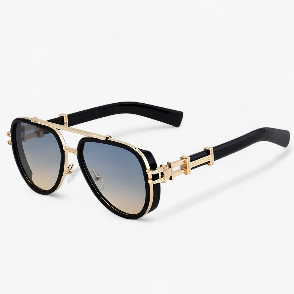 Oversized steampunk zonnebril met gepolariseerde glazen