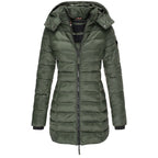 Dames parka met capuchon en donsvulling