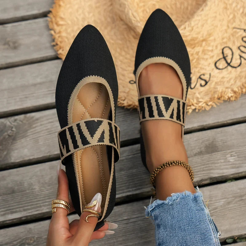 Dames zomerschoenen met spitse neus