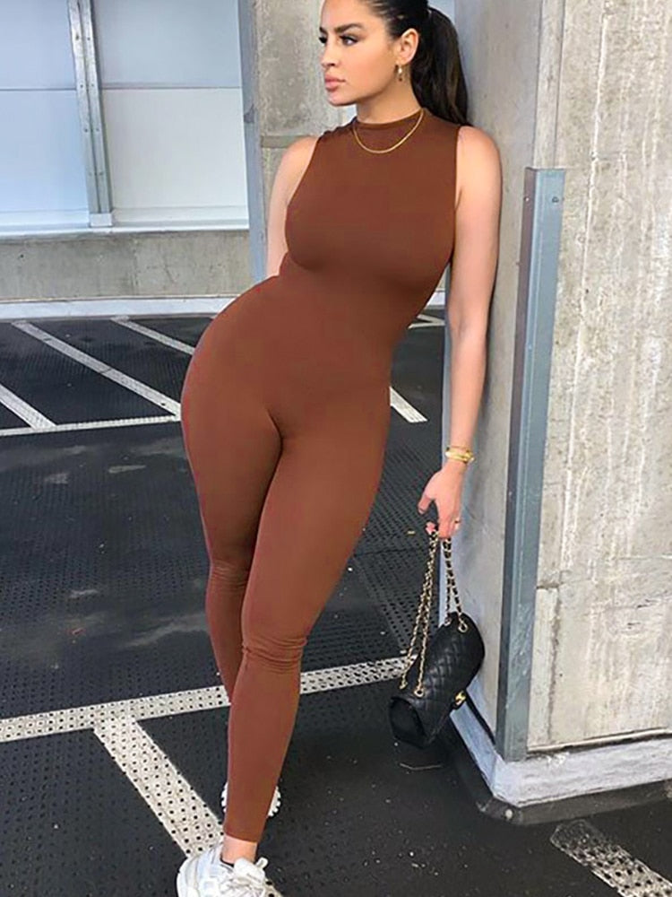 Skinny workout jumpsuit voor dames — afbeelding 3
