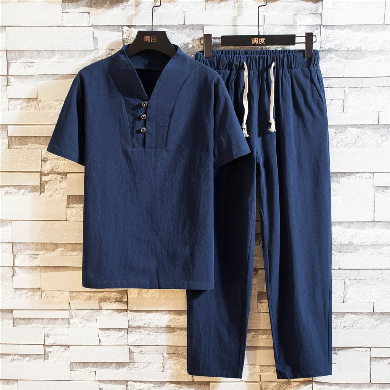 Marlon | Linnen herenset met shirt en broek