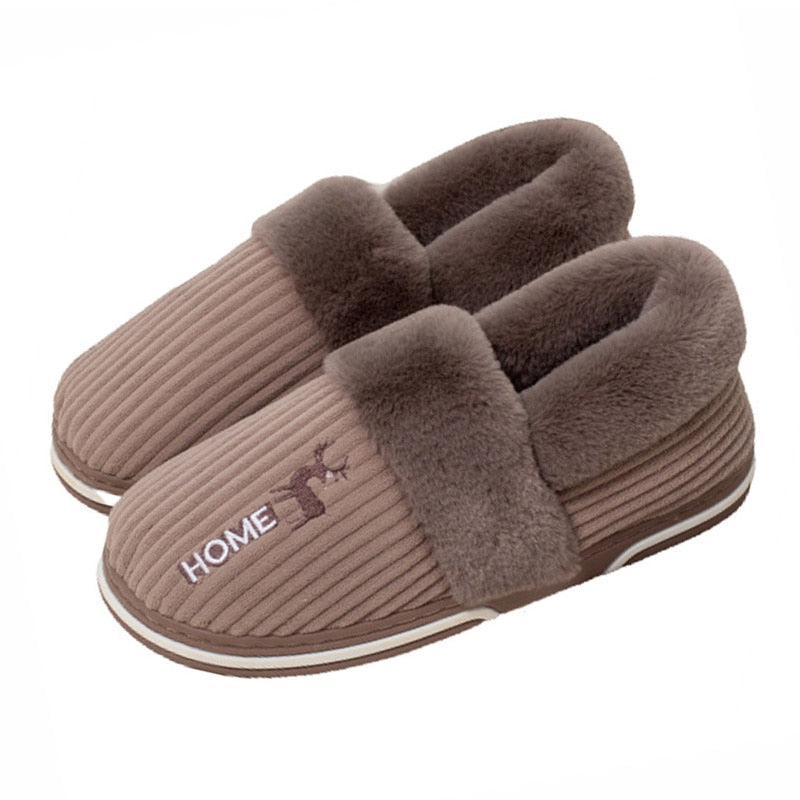 Warme winterpantoffels met imitatiebont