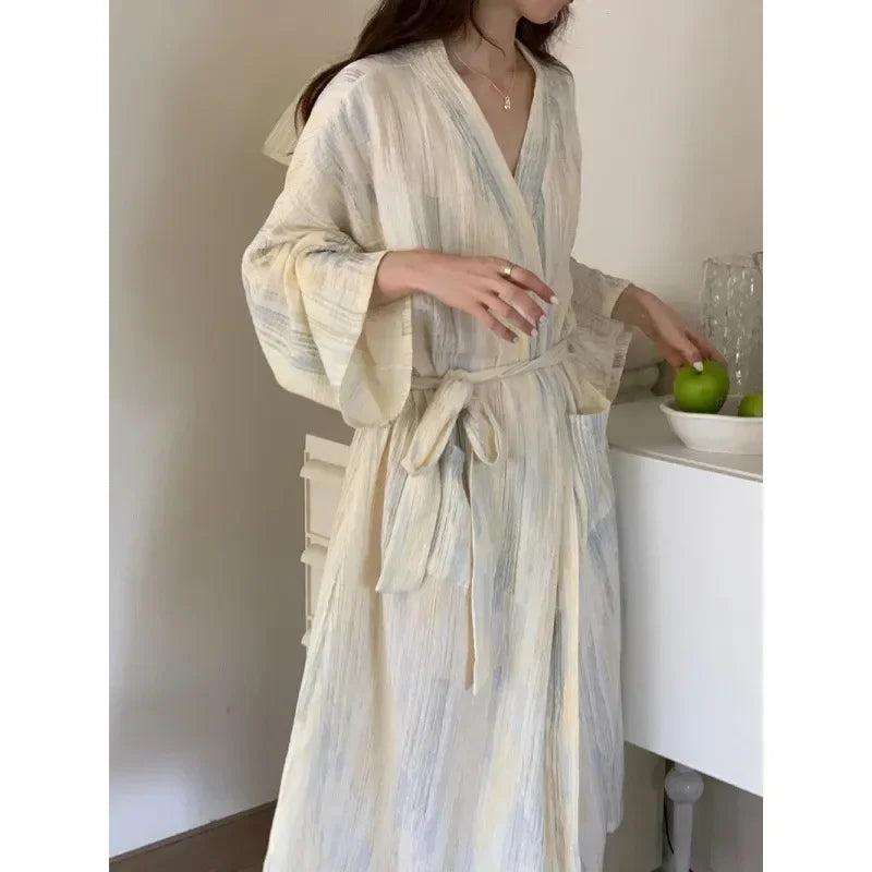 Casual dames zomer badjas met kimono-design — afbeelding 7