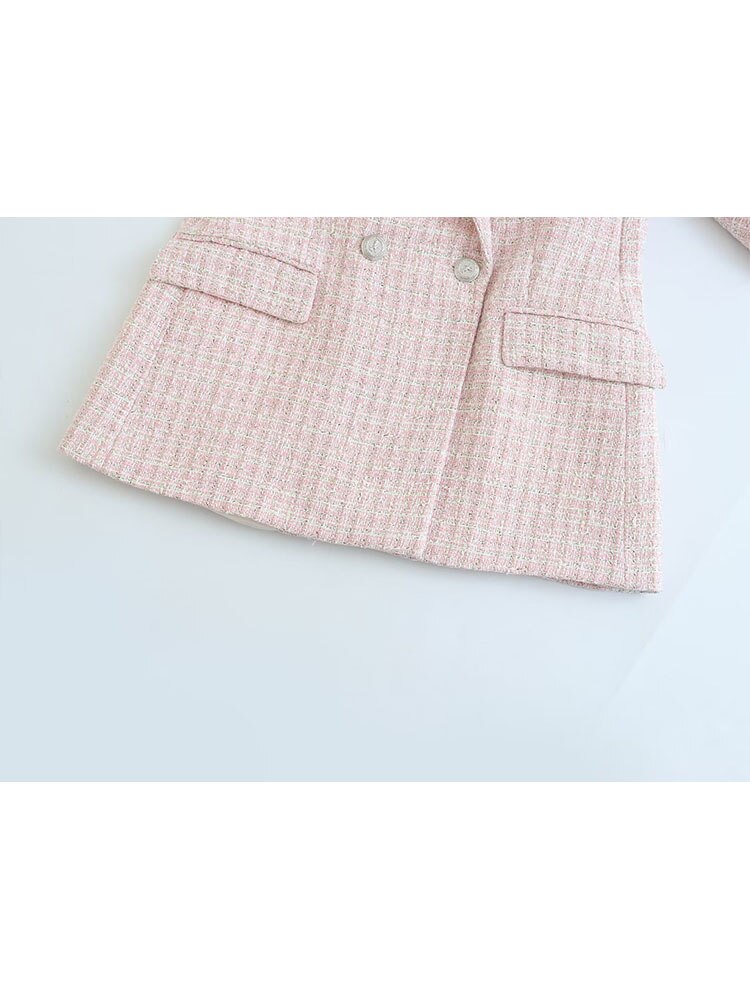 Gevlochten tweed jacket voor dames
