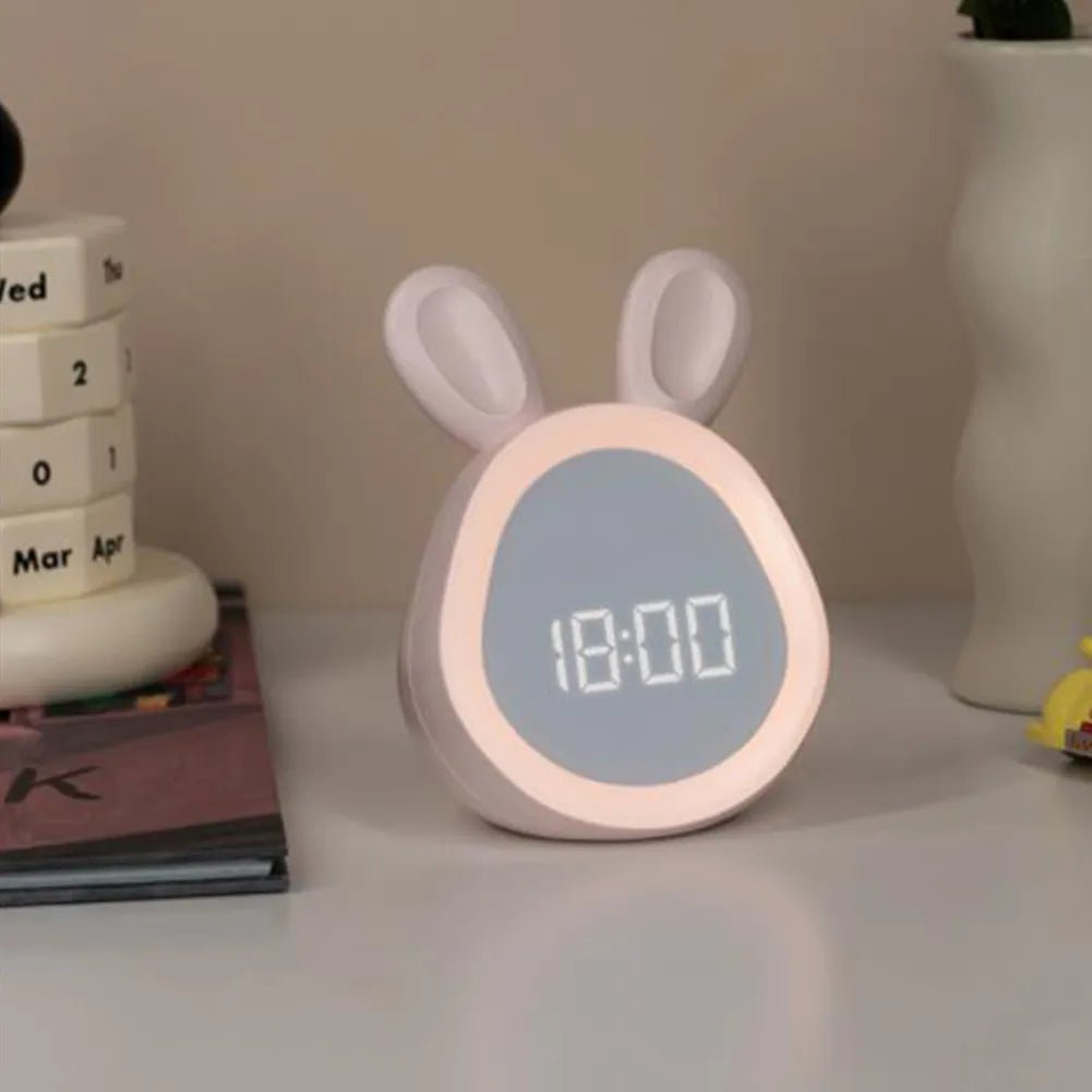 Kinderwekker in Konijnvorm met LED Nachtlamp