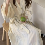 Casual dames zomer badjas met kimono-design — afbeelding 3