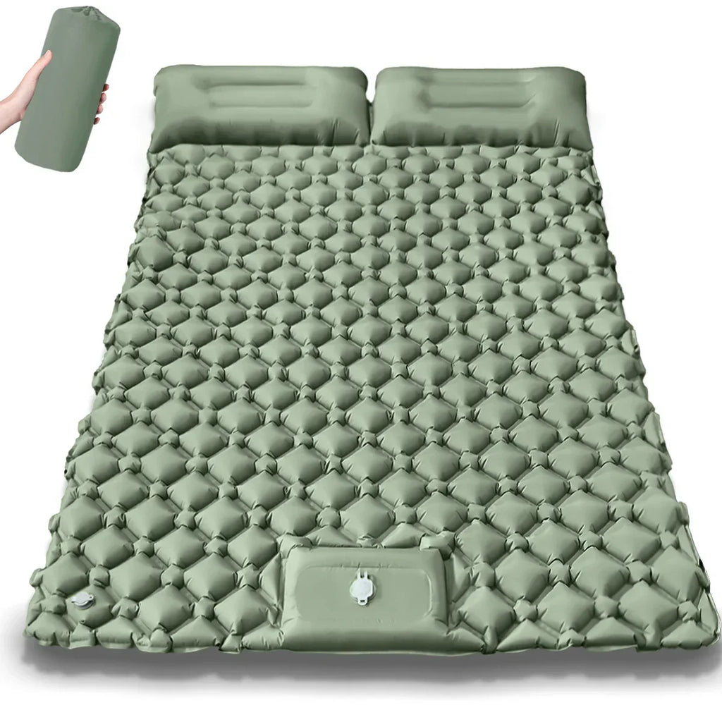 Extra-brede dubbele opblaasbare campingmatras