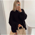 Oversized gebreide damestrui