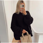 Oversized gebreide damestrui
